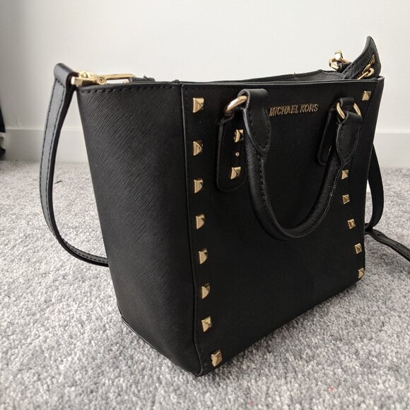 Michael Kors Gold Studded Bag - Picture 5 of 6